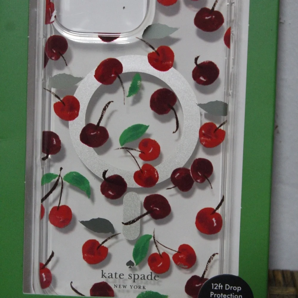Kate Spade. New York. Cherry Protective Case. iPhone 16 Max Pro.